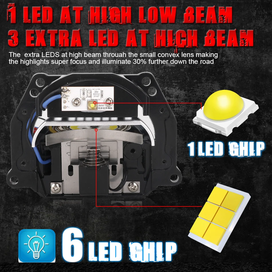 Bi LED Projector Lenses 3 Inch - Laser Focus Lens recension och pris