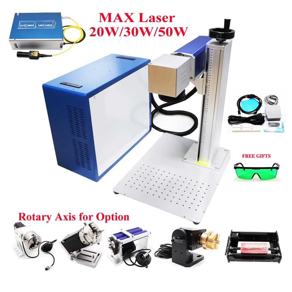 20W 30W 50W MAX Fiber Laser Ma - Industrial Laser Engraving Machine For Metal recension och pris
