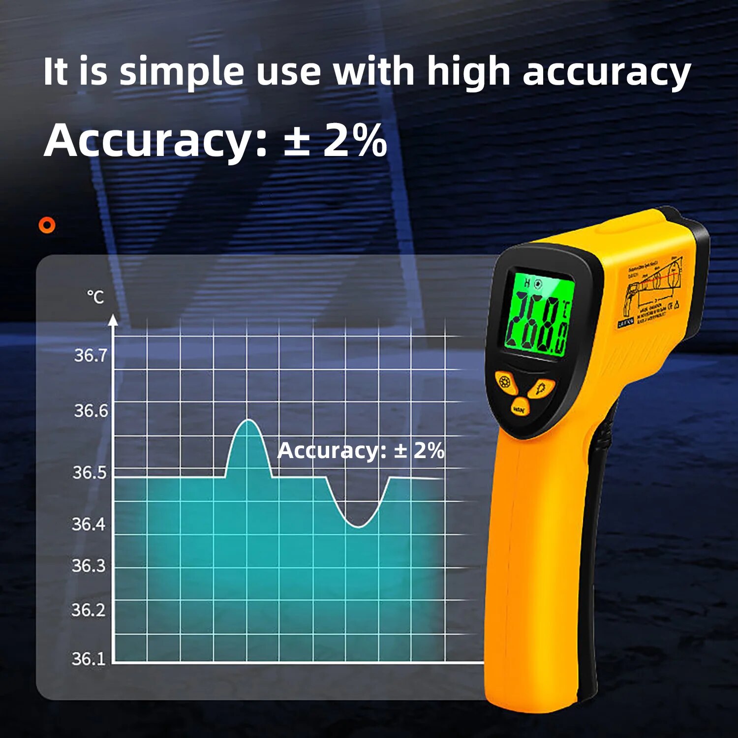 Digital Infrared Thermometer - - Industrial Laser Temperature recension och pris