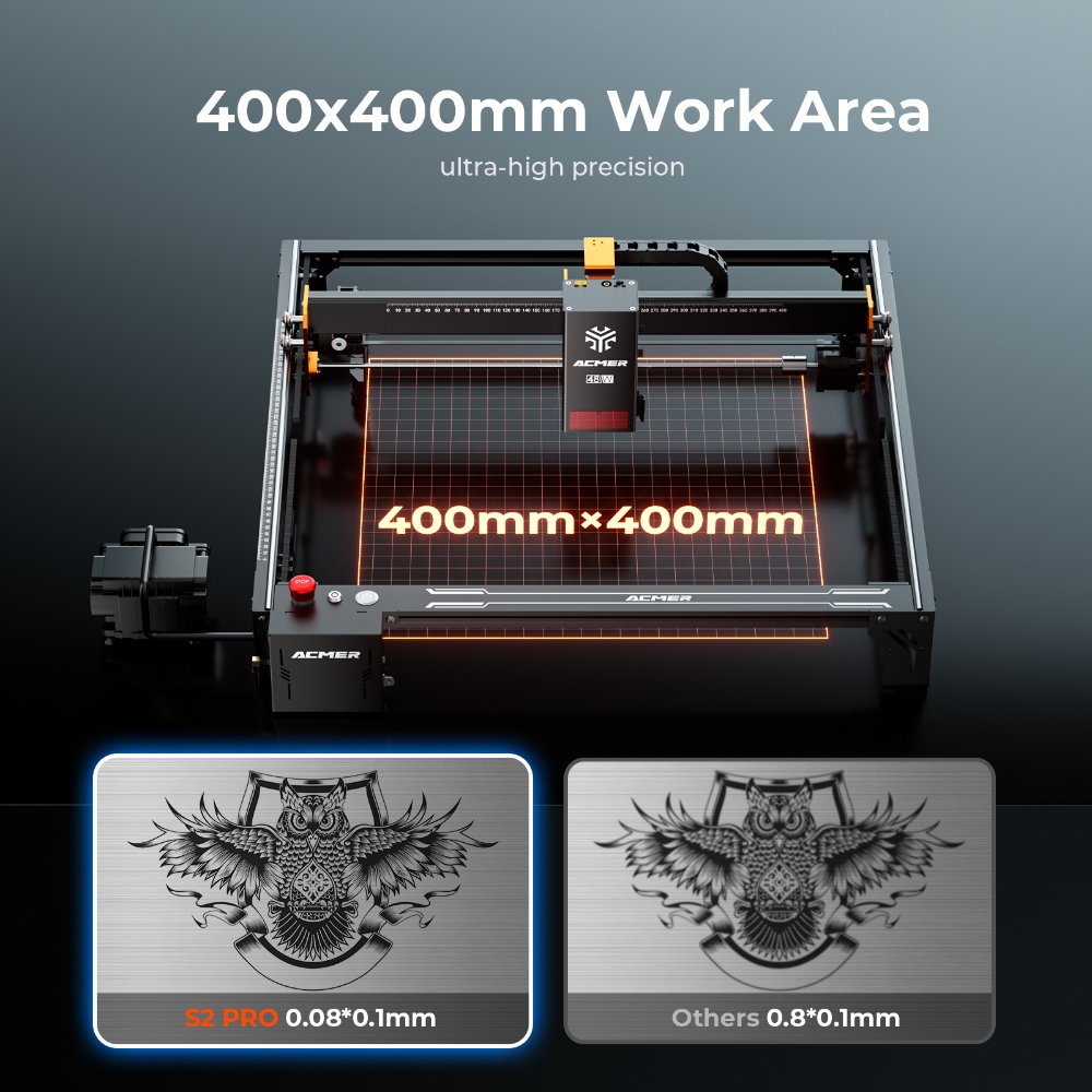 ACMER S2 PRO 36W/48W Laser Eng - Industrial Laser Engraving Machine recension och pris