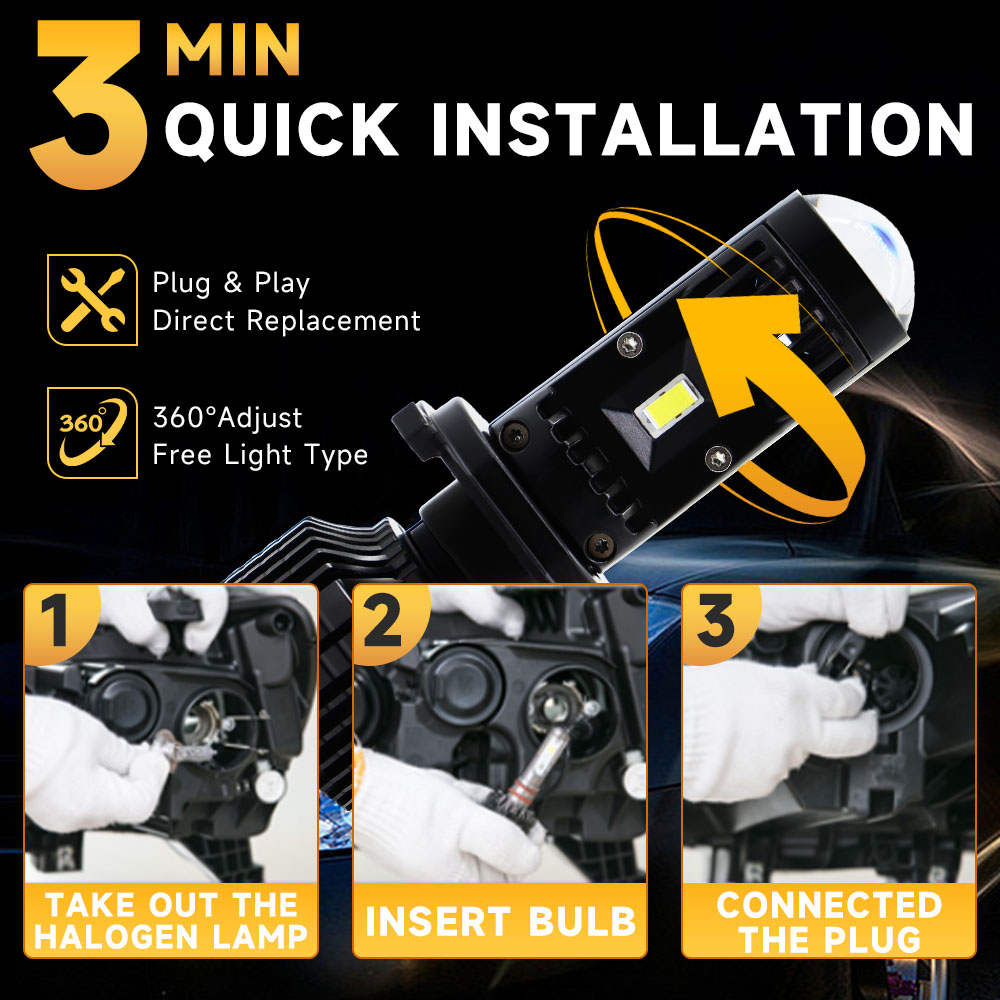 Canbus Lamp H4 H7 LED Y10 Supe - Laser Focus Lens recension och pris