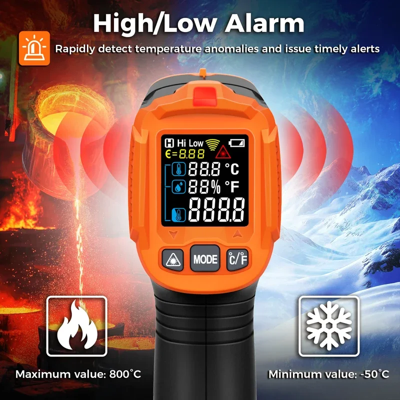 -50~380C Infrared Thermometer  - Industrial Laser Temperature recension och pris