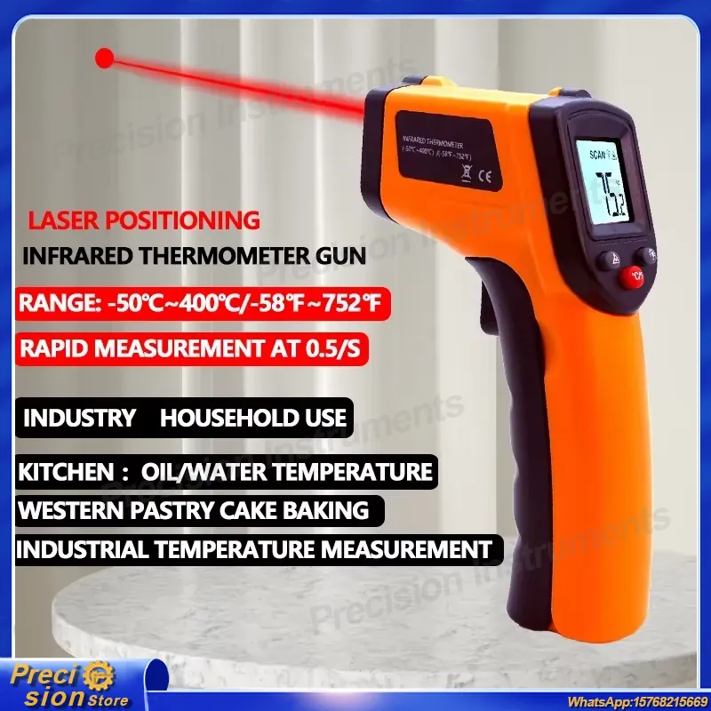 Infrared Thermometer Gun Non C - Industrial Laser Temperature recension och pris